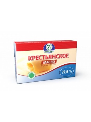 Масло Березка Крестьянское сливочное 72,6% 200г*40 Березовский СК